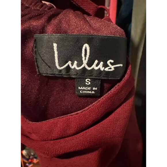 Lulus Mythical Kind of Love Wine Red Maxi Dress burgundy small - Picture 12 of 16